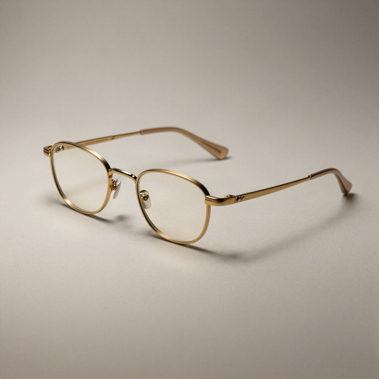 Half-Rim Reading Glasses, Antique Gold