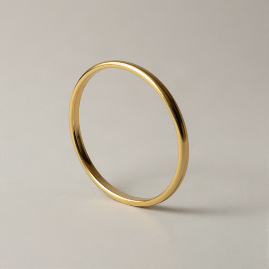 Slim Bangle, Polished Gold Tone
