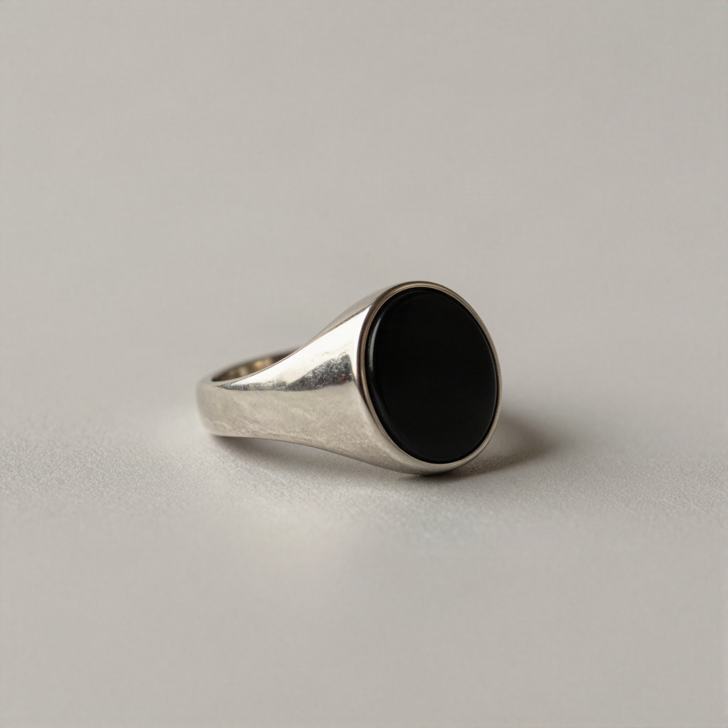 Onyx Inlay Signet Ring