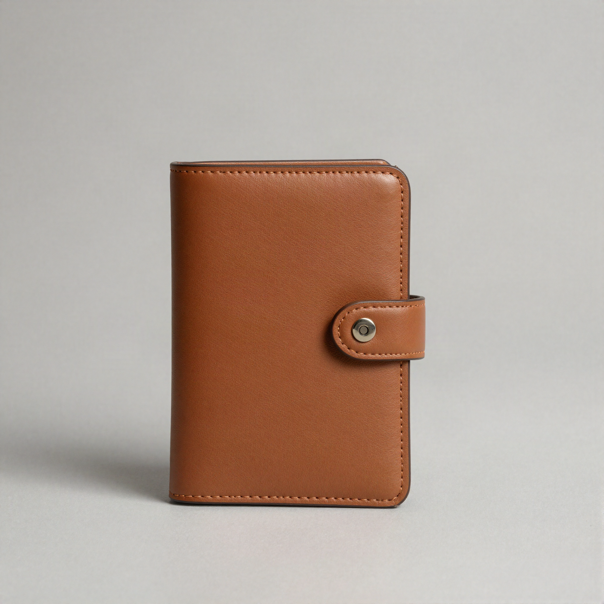 Vertical Snap Wallet, Cognac